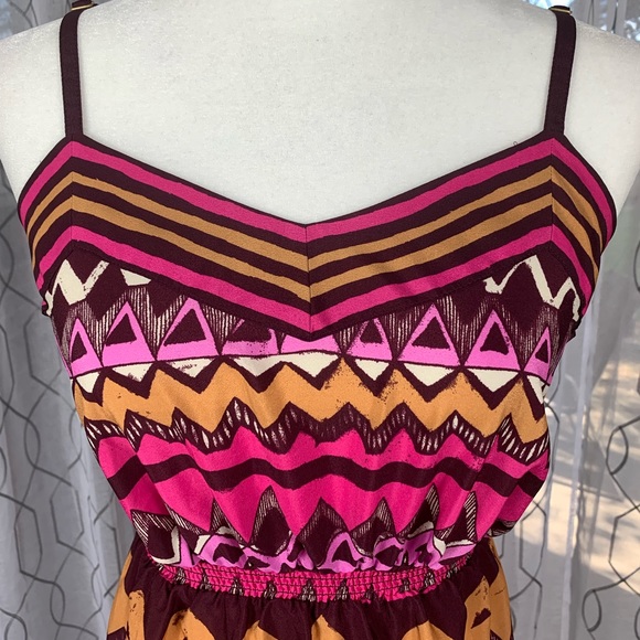 Ann Taylor Loft Tribal Print Maxi Dress XS - Picture 2 of 6